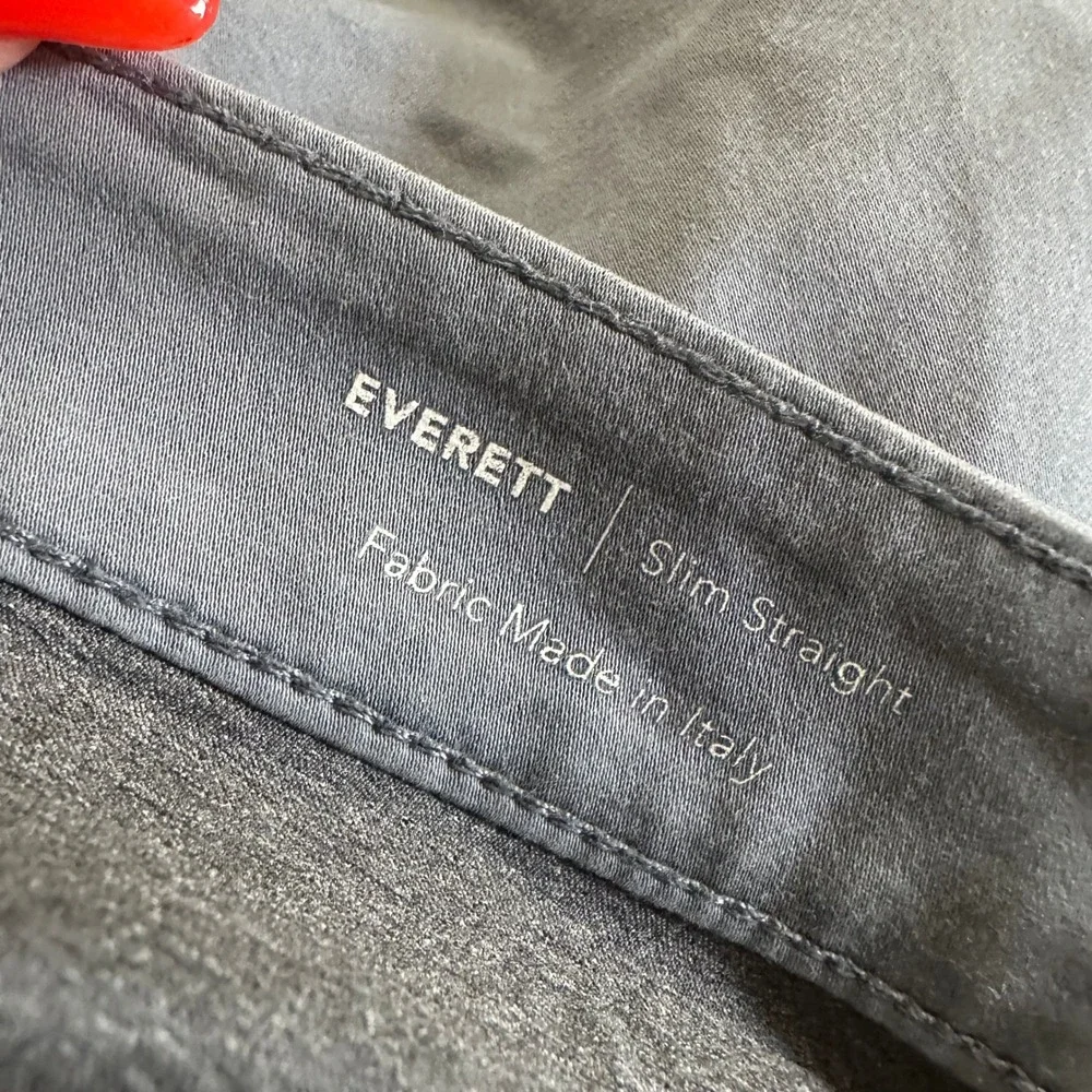 AG Adriano Goldschmied Everett Slim Straight Gray‎ Pants 40x32 Italian Fabric